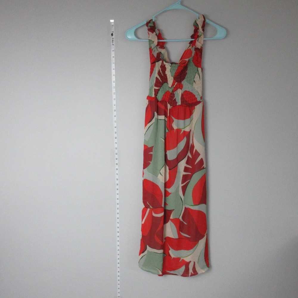 Collective Concepts Dress Womens Small Floral Tropical Chiffon Cutout Midi NWT